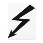 black flash icon postcards