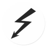 black flash icon sticker
