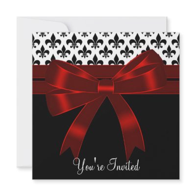 Black Fleur De Lis Party by InvitationCentral
