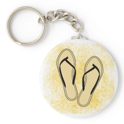 Black Flip Flop Keychain by jmagnum
