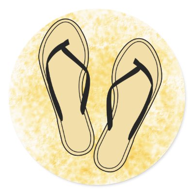 Black Flip Flops Sticker by jmagnum
