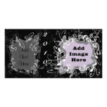 Black Floral 2 Custom Photo Cards