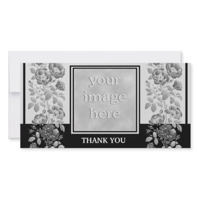 Black Floral and Elegant Thank You by semas87