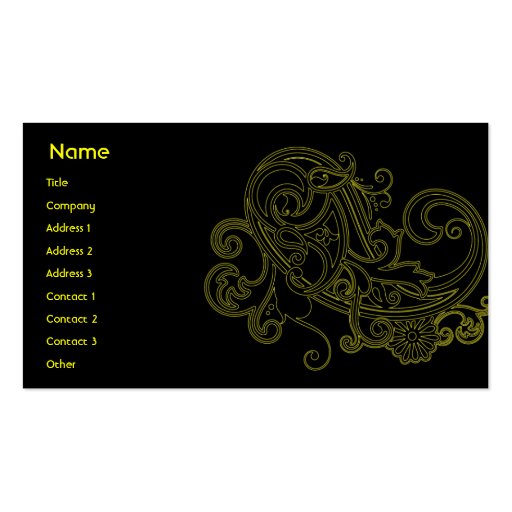 Black Floral - Business Business Cards