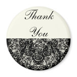 Black Floral Wedding Invitation Set magnets