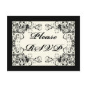 Black Floral Wedding Invitation Set postcards