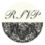 Black Floral Wedding Invitation Set