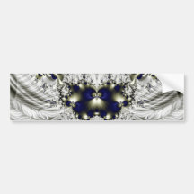 Black Flower Bumper Sticker