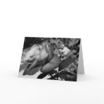 Black Flower Greeting Card