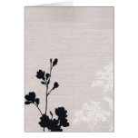 Black flower card