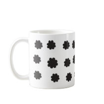 Black Flower Design Mug