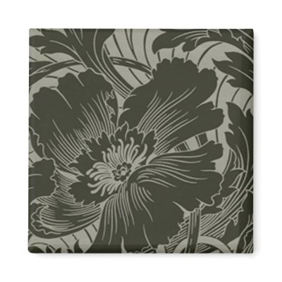Black Flower Line Art Magnet by atteestude