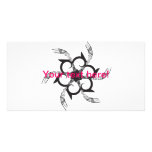 Black flower photo cards