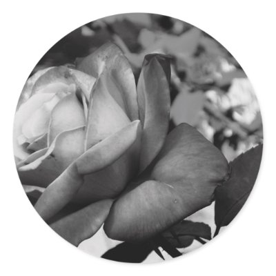 Black Flower Stickers by Poker_Face