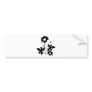 black flowers cirrus icon bumper stickers