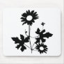 black flowers cirrus icon mousepad