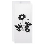 black flowers cirrus icon rack cards