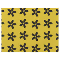 Black flowers pattern