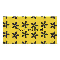 Black flowers pattern