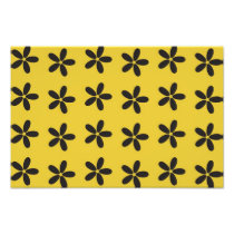 Black flowers pattern