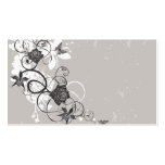 Black flowers Profile Card business cards