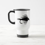 Black fly fishing lure mug