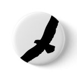 black flying eagle pinback button