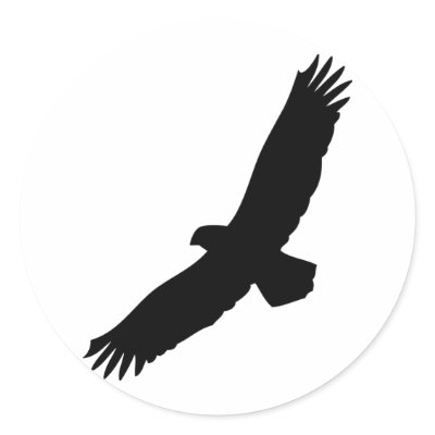 black flying eagle stickers by Tomaniac