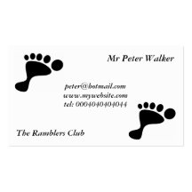 Black Foot Print Business Card