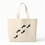 black footprints tote bags