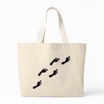 black footprints tote bags