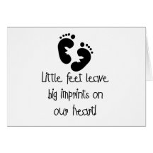 Black Footprints Little Feet Big Imprints Card