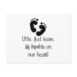 Black Footprints Little Feet Big Imprints postcards