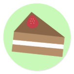 Black Forest Cake Round Sticker