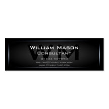 Black Framed Monogram Professional - Business Card