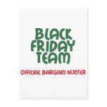 Black Friday Team: Official Bargain Hunter Post Cards