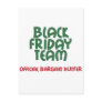 Black Friday Team: Official Bargain Hunter Post Cards