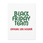 Black Friday Team: Official Line Holder Postcard