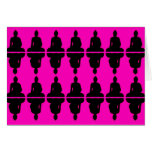 Black & Fuchsia Buddha Greeting Card