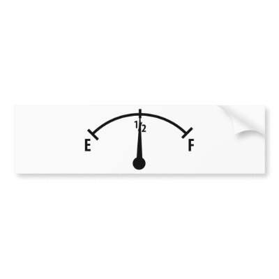 black fuel indicator icon bumper sticker by TomaniacLines
