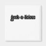 Black Geekalicious Fridge Magnets