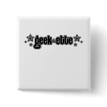Black Geekette Pinback Buttons