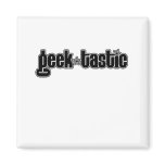 Black Geektastic Refrigerator Magnet