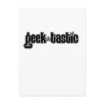 Black Geektastic Post Cards