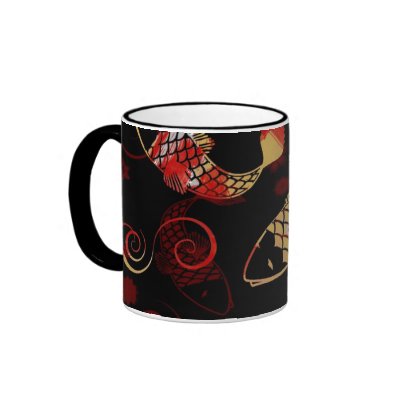 Black geisha kois Mug by andreacreations