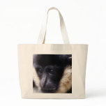 Black Gibbon Ape Face Closeup Pastel bags