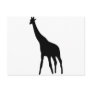 black giraffe icon postcard