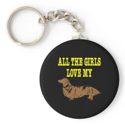 Black Girls All Love My Weiner Dog Key Chains by WhiteTiger_LLC