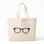 black glasses icon tote bags