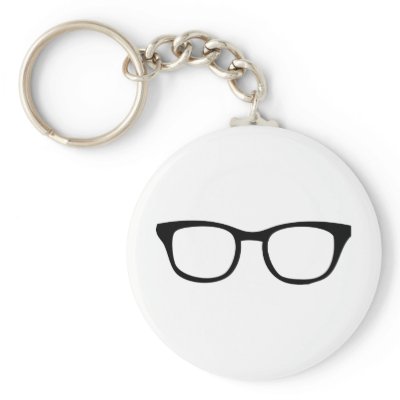 black glasses icon key chain by Tomaniac